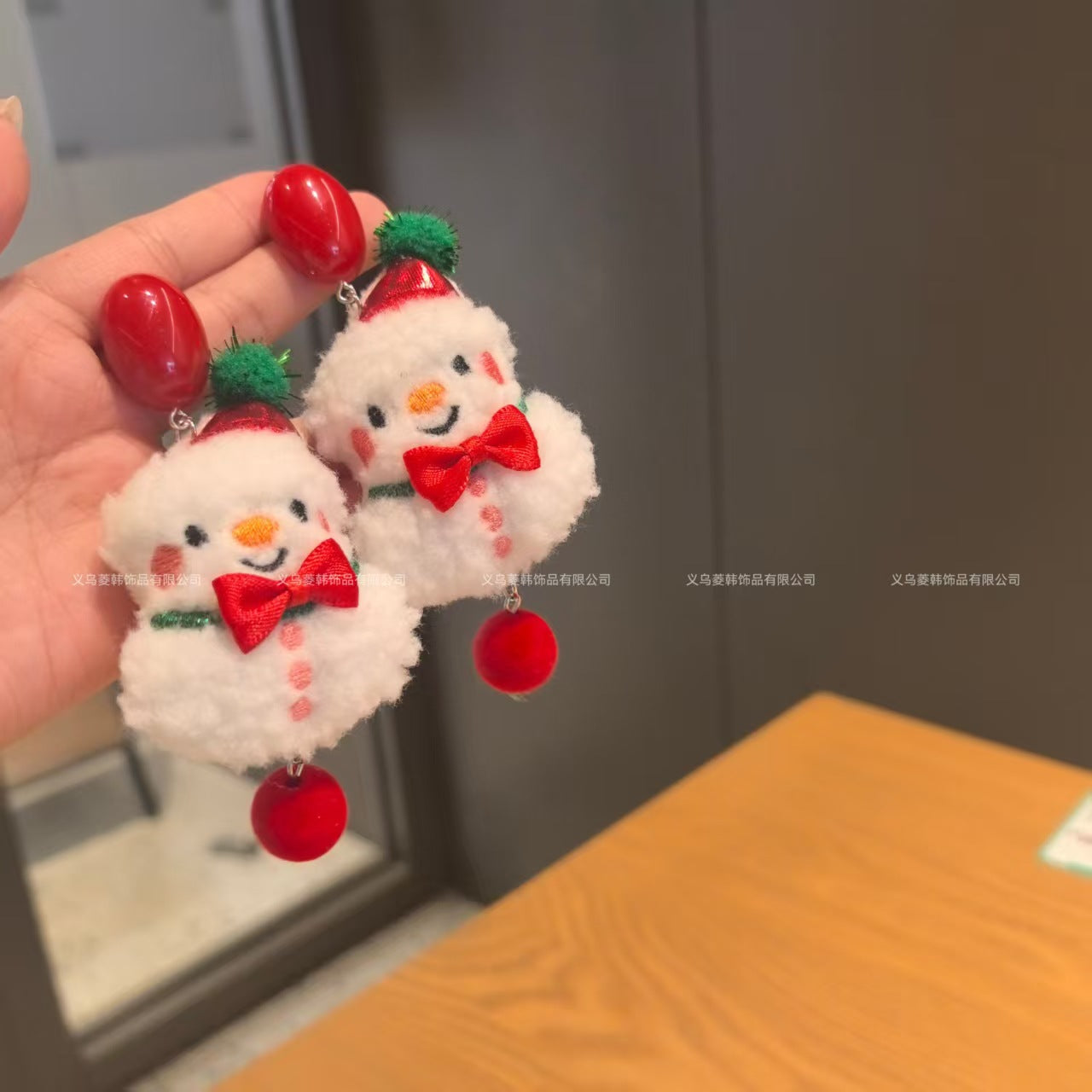 Wholesale 925 silver needle Christmas white high-end earrings earrings